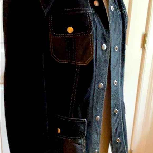 Vintage black Leather suede reverse coat - Picture 7 of 7